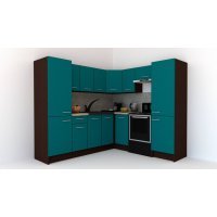 Bucatarie de Colt GENA NEW 12 DR. 210-230, Fara Corp de Cuptor, Wenge / Decor 0245